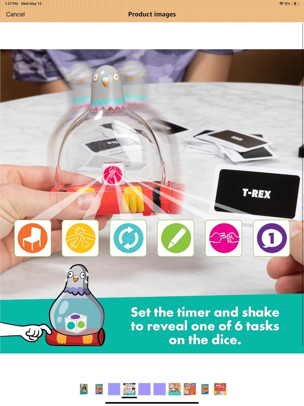 Exploding Pigeon Party Game - Multicolor - Picture 3 of 8